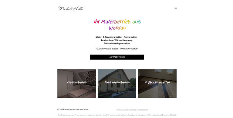 Homepage - Erstellung